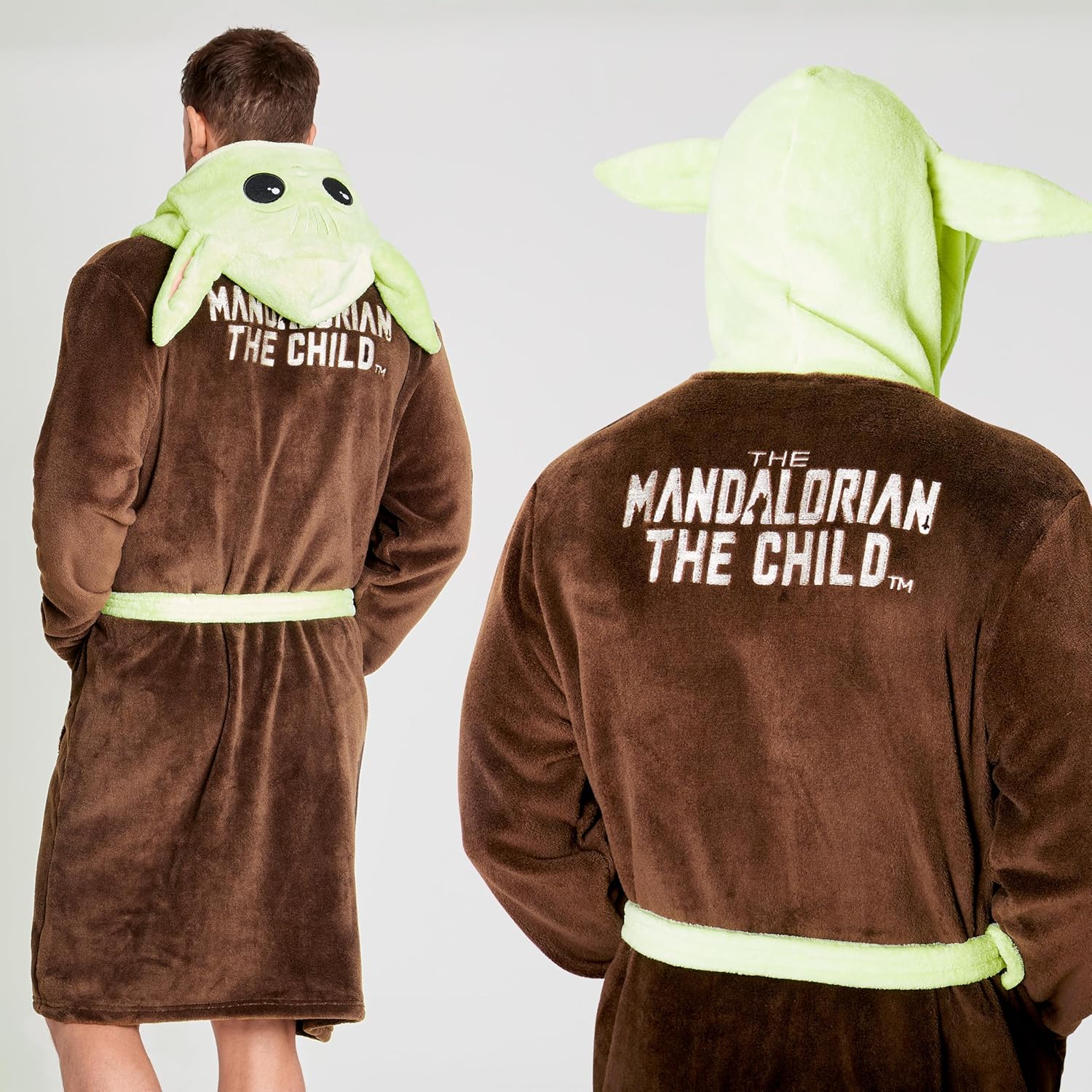 Peignoir polaire à capuche Disney The Mandalorian Baby Yoda pour homme – Image 5