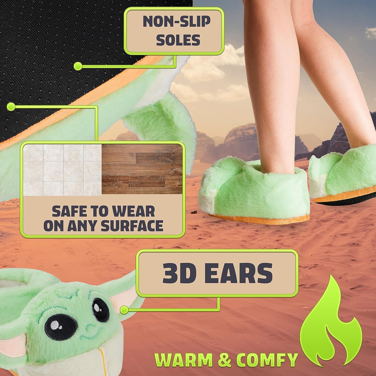 Chaussons peluche femme Disney Baby Yoda pour adulte – Image 4