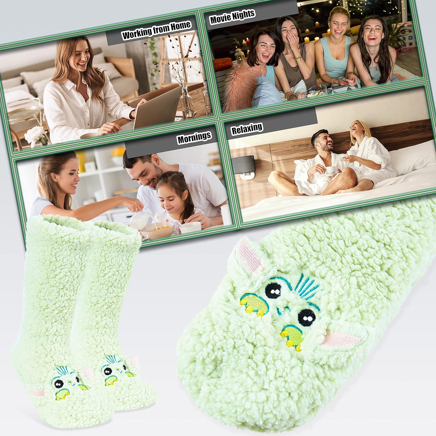 Disney Chaussettes pantoufles antidérapantes Baby Yoda pour femme et ado – Image 7