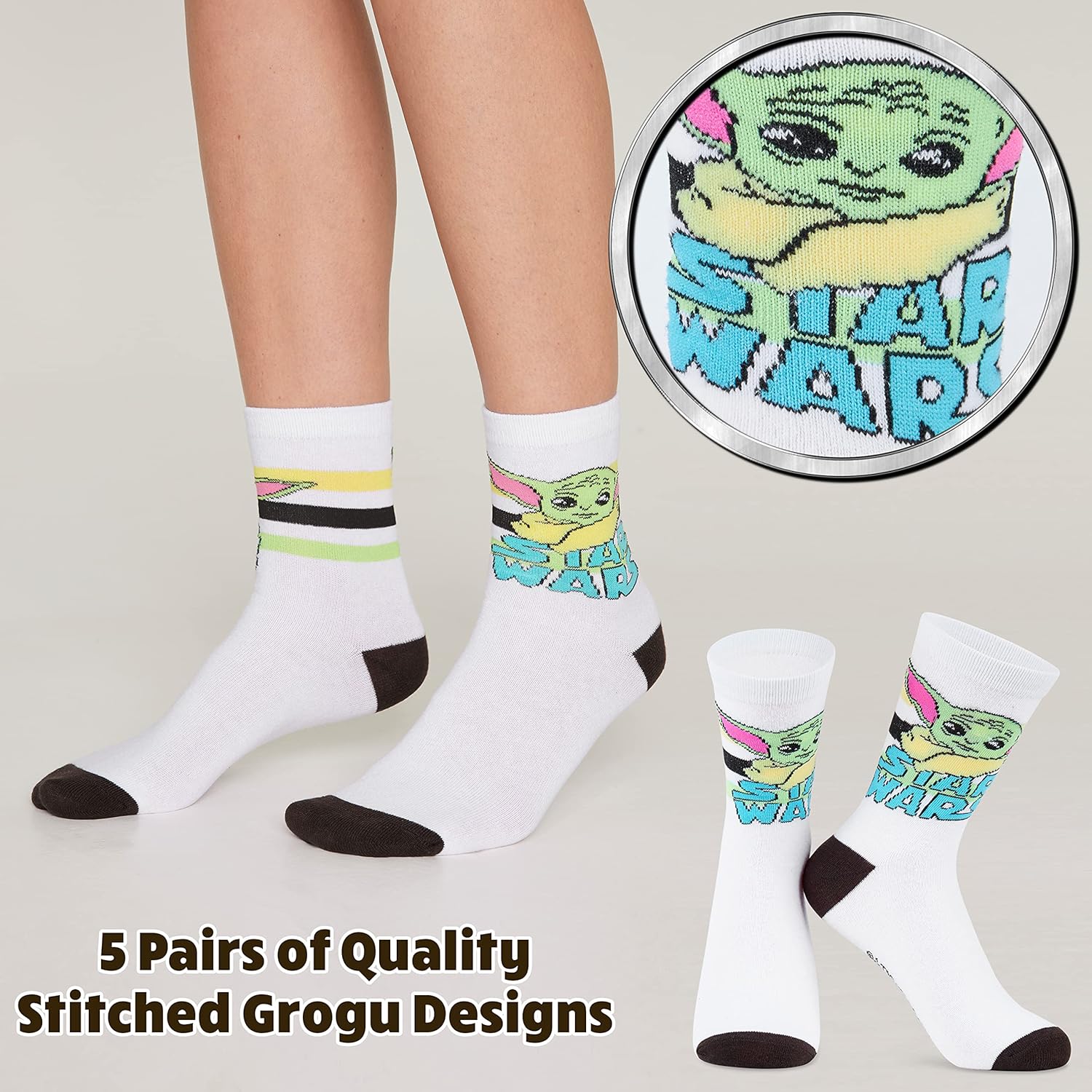 Disney Chaussettes Femme Stitch taille unique, lot de 5 paires – Image 4