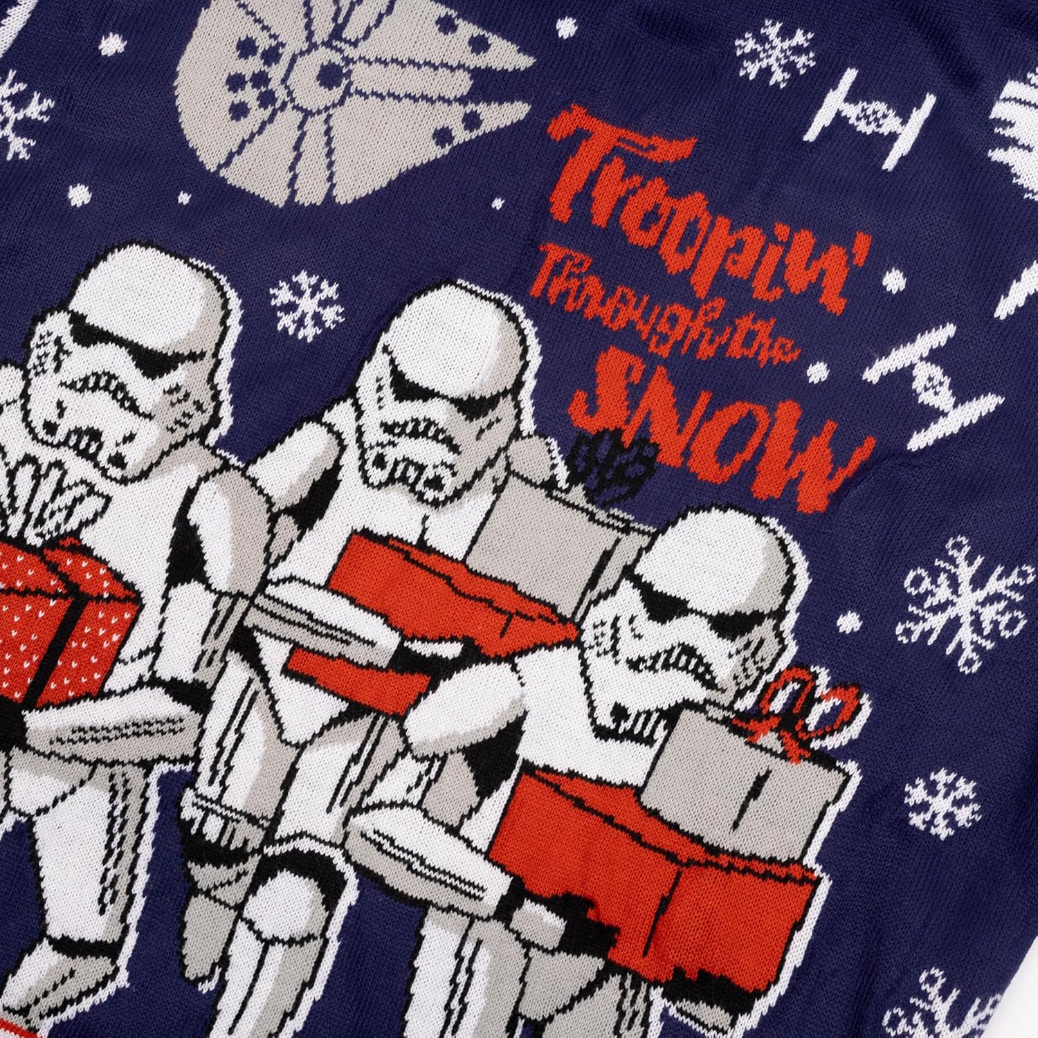 Pull de Noël Star Wars bleu avec Stormtroopers pour homme – Image 3