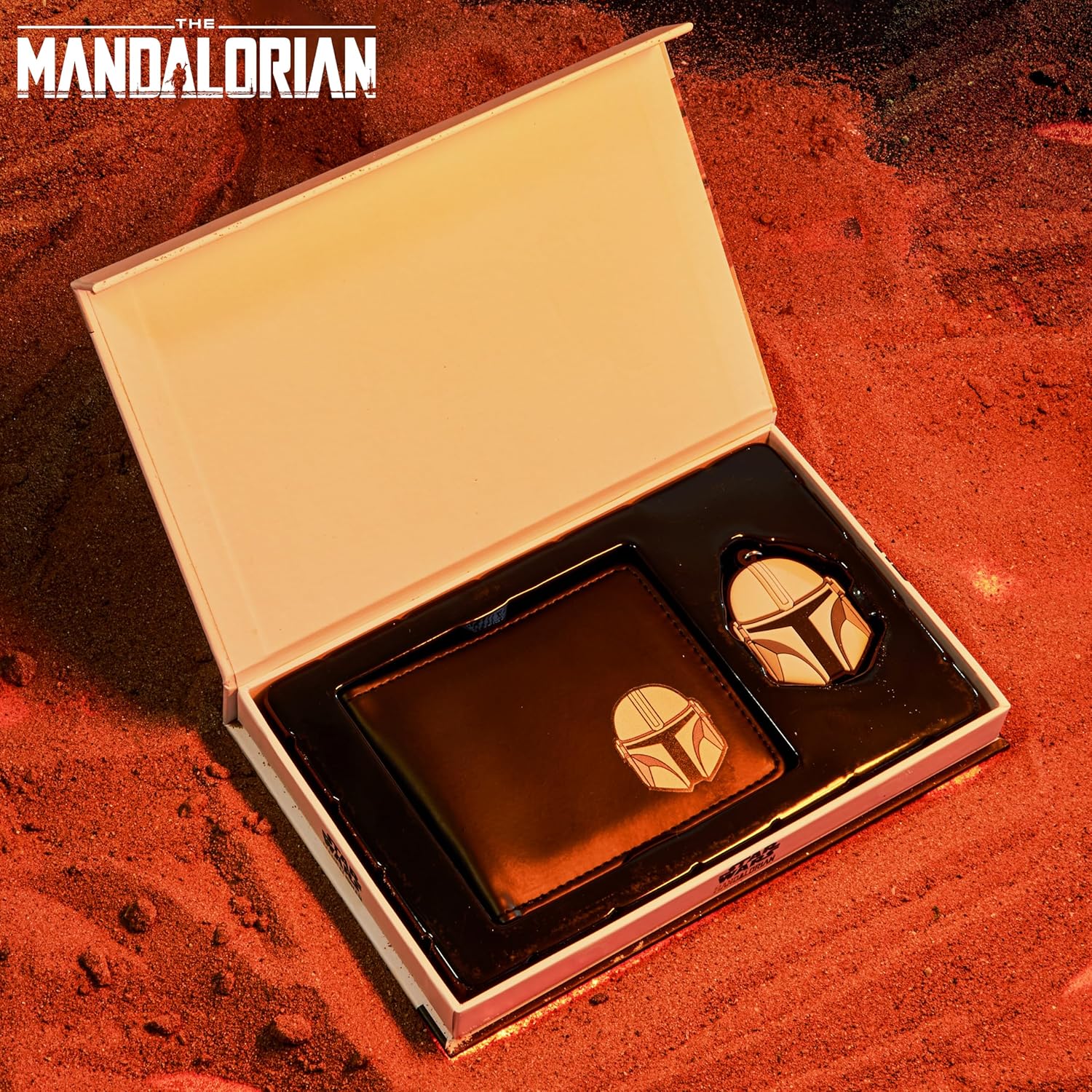 Portefeuille The Mandalorian avec porte-clé cadeau Star Wars pour homme – Image 2