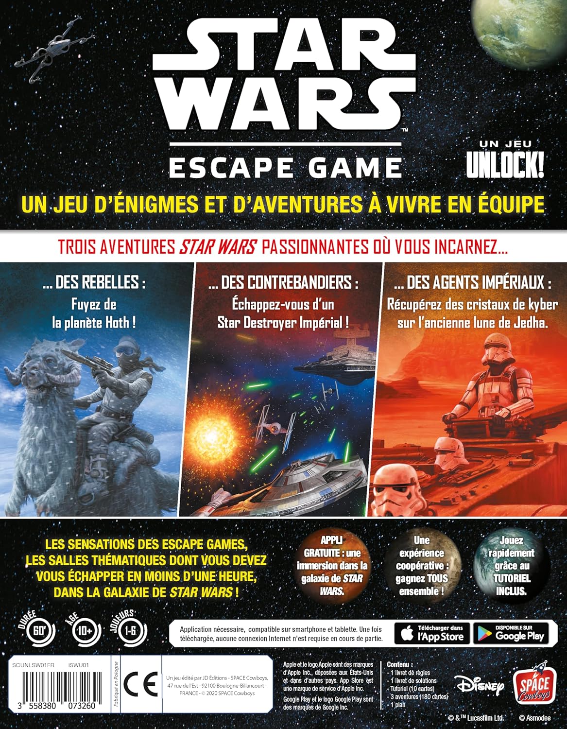 Unlock! Star Wars, jeu de cartes coopératif avec application, 1 à 6 joueurs dès 10 ans – Image 2