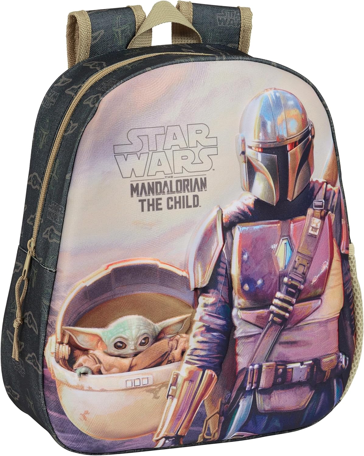 Sac à dos enfant Star Wars The Mandalorian M890A noir / beige