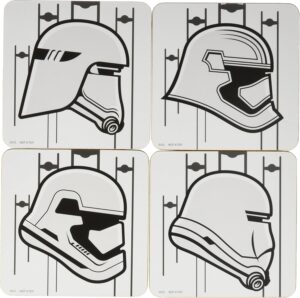 Lot de 4 sous-verres Star Wars TFA Stormtrooper en bois et liège