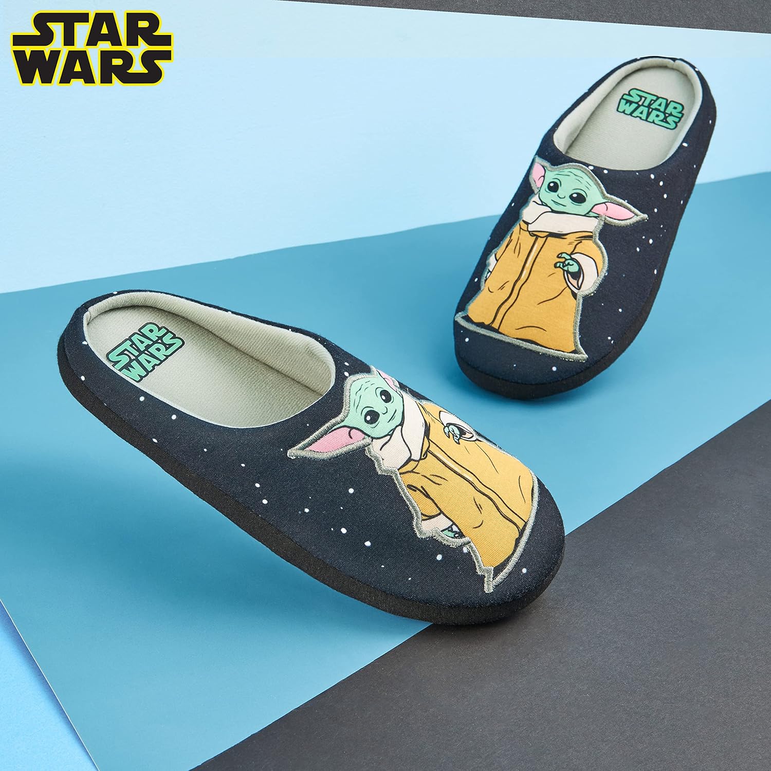 Chaussons mules homme Disney Star Wars Baby Yoda avec semelle en caoutchouc – Image 3