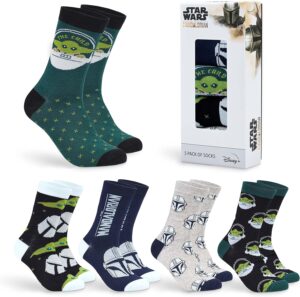 Coffret Disney de 5 paires de chaussettes mi-mollet Vert Baby Yoda