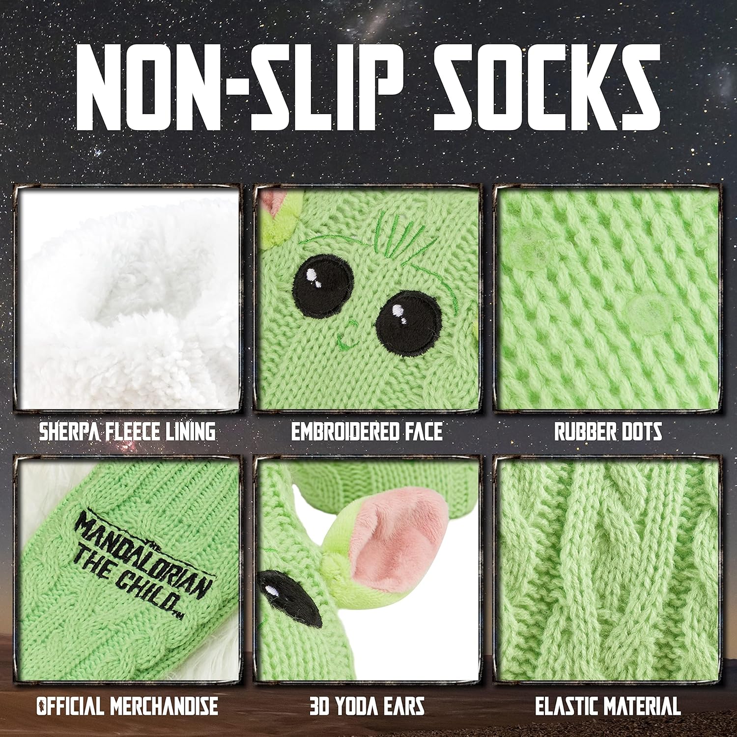 Chausson-chaussette homme The Mandalorian vert, Baby Yoda – Image 7