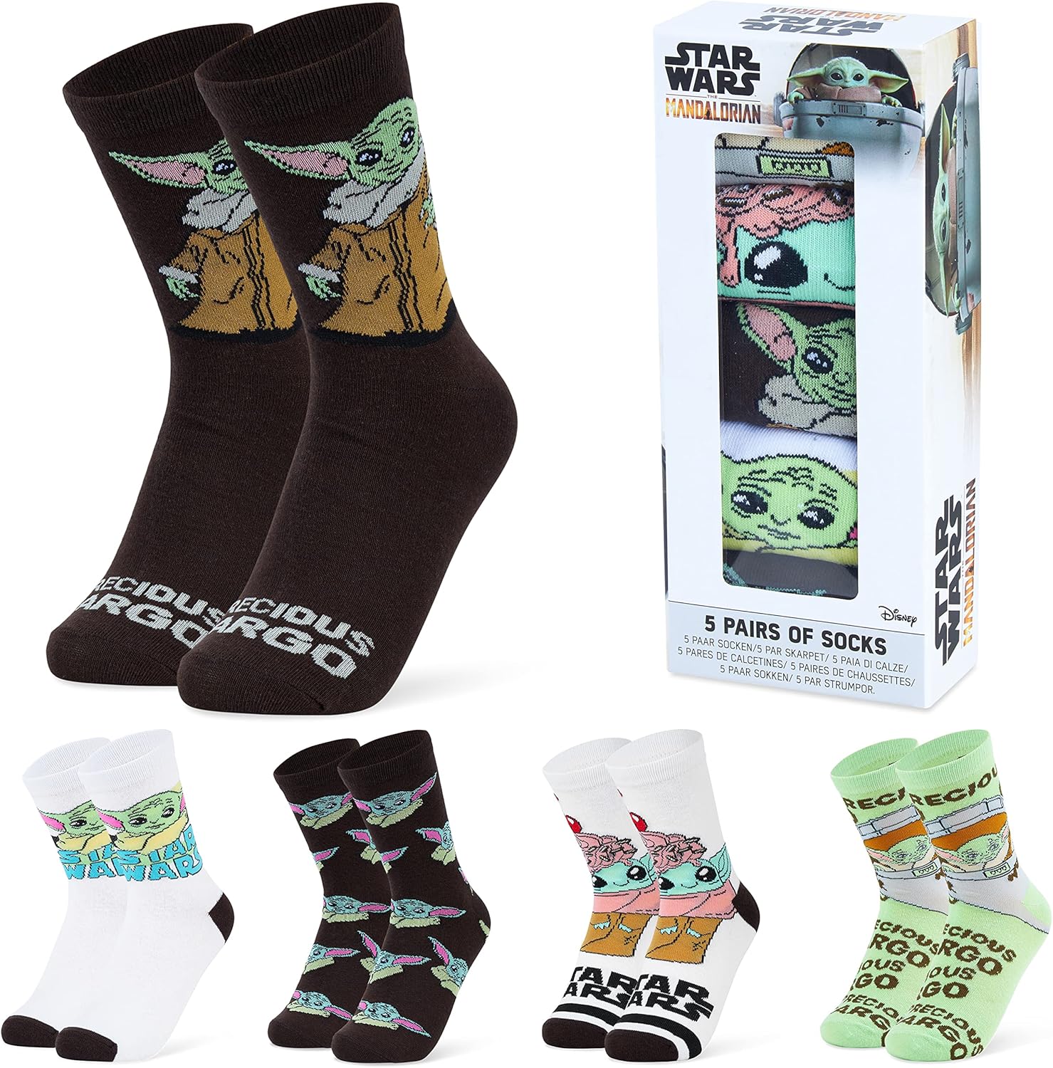 Disney Chaussettes Femme Stitch taille unique, lot de 5 paires