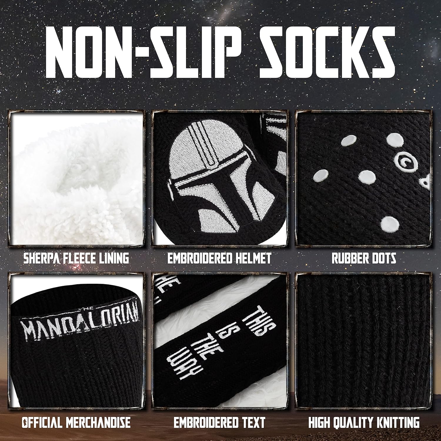 Chausson chaussette noir The Mandalorian Baby Yoda – Image 7