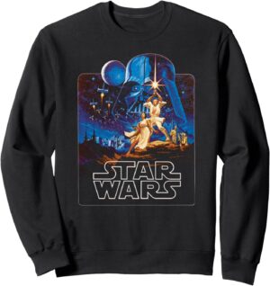 Sweat Star Wars A New Hope badge poster rétro