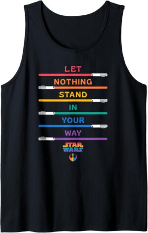 Débardeur Star Wars Pride Rainbow Sabers Let Nothing Stand in Your Way