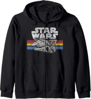 Sweat à capuche Star Wars Millennium Falcon Retro Lines 77