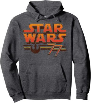 Sweat à capuche Star Wars 1977 avec logo 3D et rayures