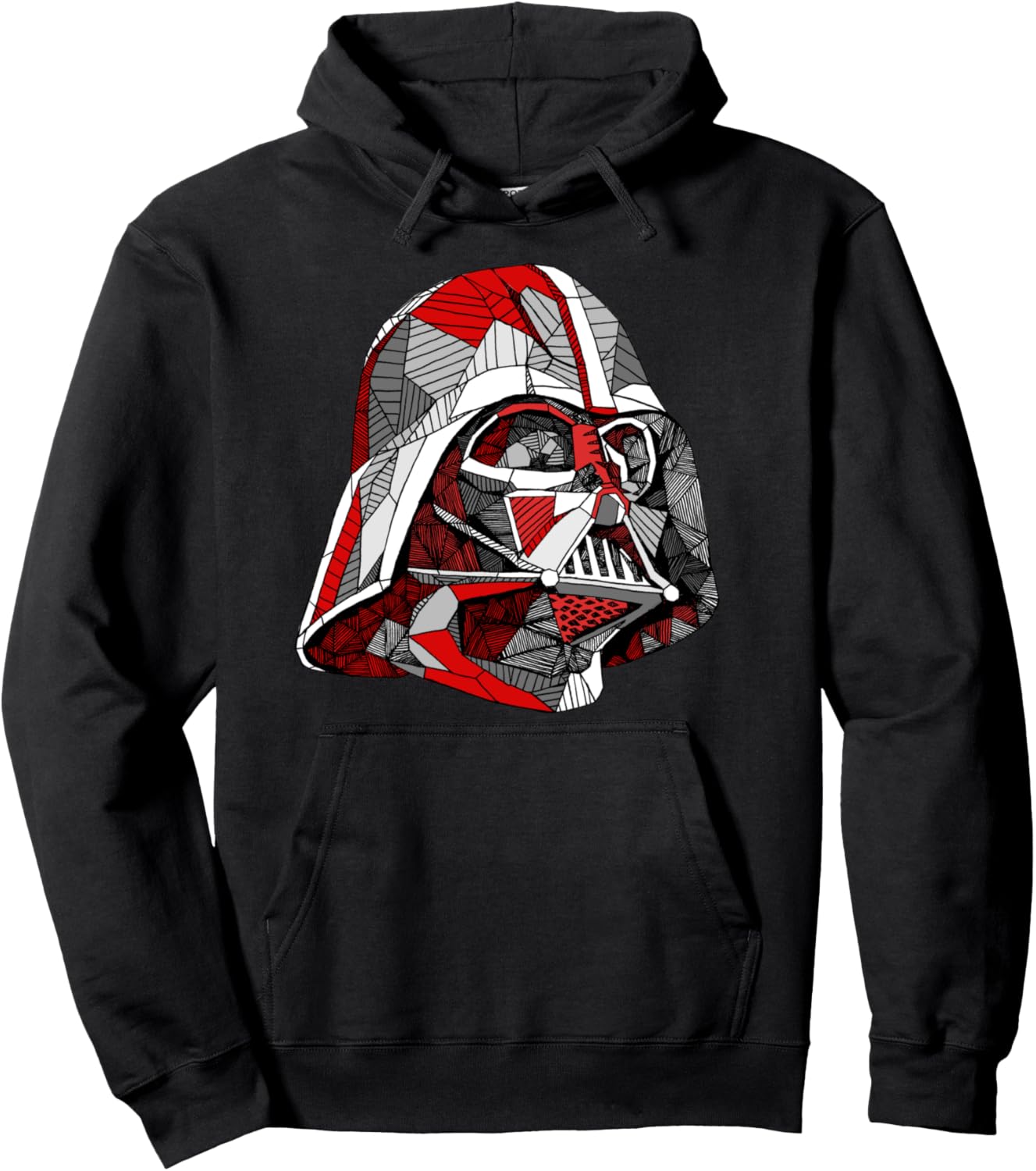 Sweat à capuche Star Wars Dark Vador au portrait géométrique bicolore