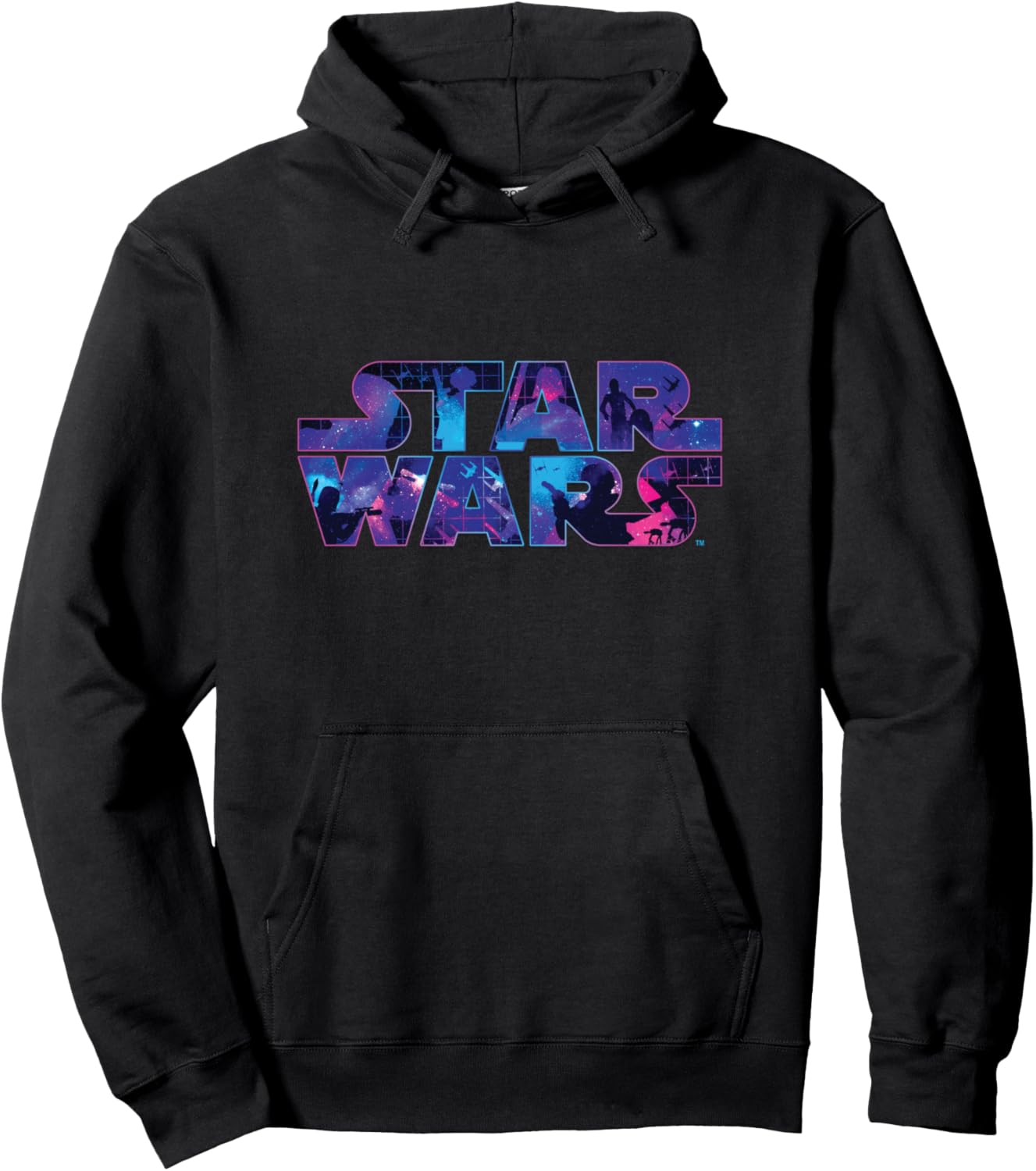 Sweat à capuche Star Wars logo Galaxy style 90