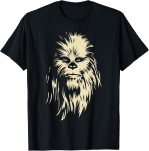 T-shirt Star Wars Chewbacca Face Shadow coupe classique