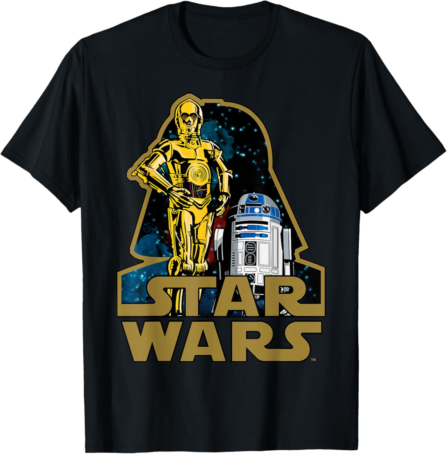 T-shirt Star Wars C-3PO et R2-D2 Droids of Vader's Shadow