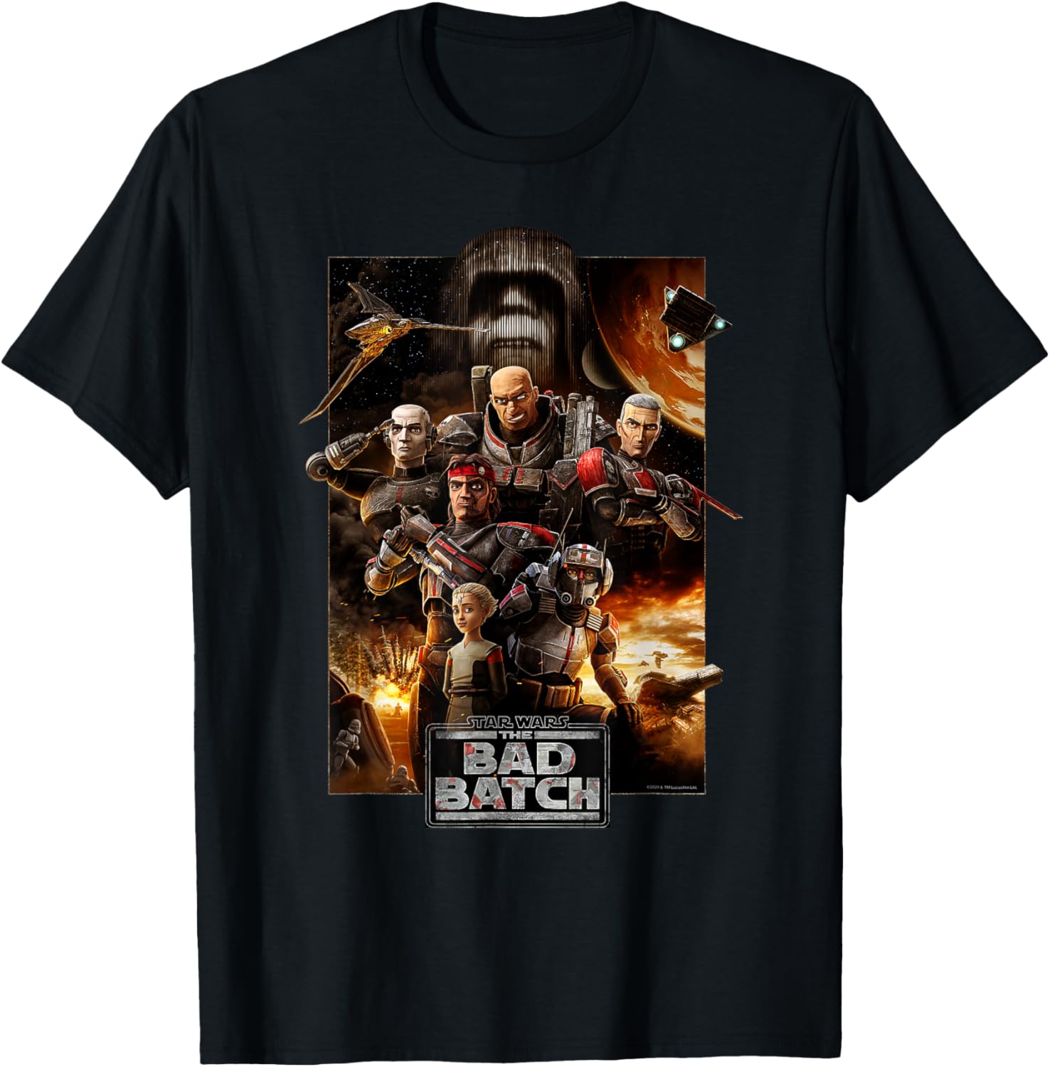 Crop top Star Wars The Bad Batch série, coupe Femme ou Fille