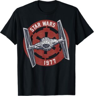 T-shirt Star Wars Tie Fighter Imperial Badge 1977