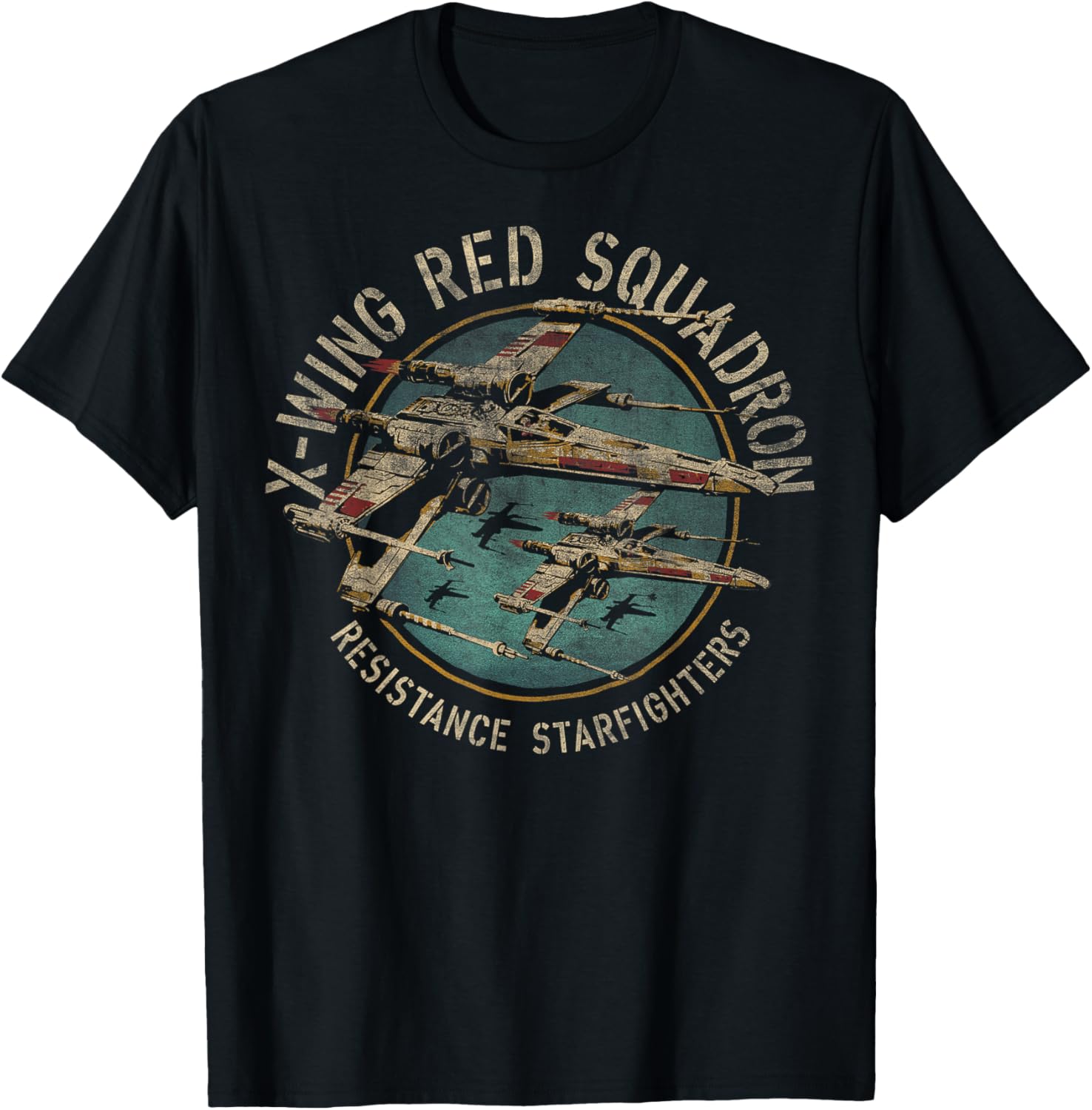 T-shirt Star Wars X-Wing Squadron portrait délavé Femme Homme