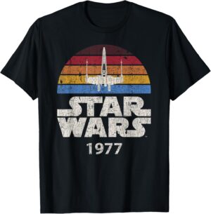 T-shirt Star Wars X-Wing Trip rétro 1977