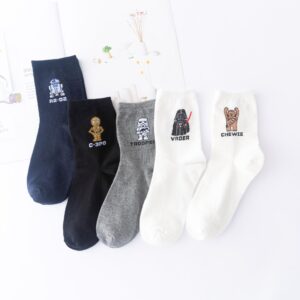 Chaussettes femme Star Wars modèles C3PO, R2D2, Stormtrooper ou Chewbacca