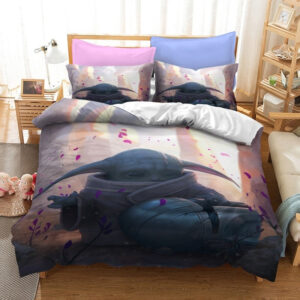 Housse de couette Star Wars Grogu Triste, tailles 135X200cm à 260X220cm