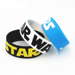 Bracelet silicone Star Wars coloris Noir Bleu Blanc