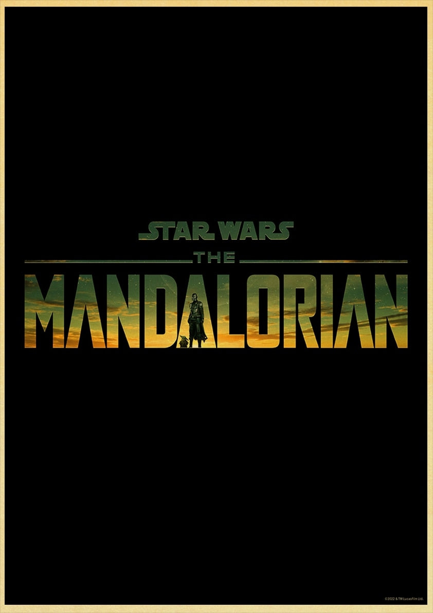 Affiche Star Wars The Mandalorian avec logo