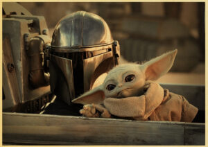 Affiche Star Wars The Mandalorian avec Grogu