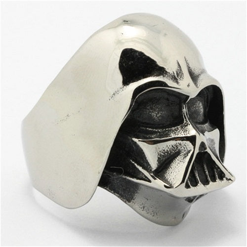 Bague Star Wars Dark Vador chromée avec tailles 54,57,59,62,64,67,69,72 mm