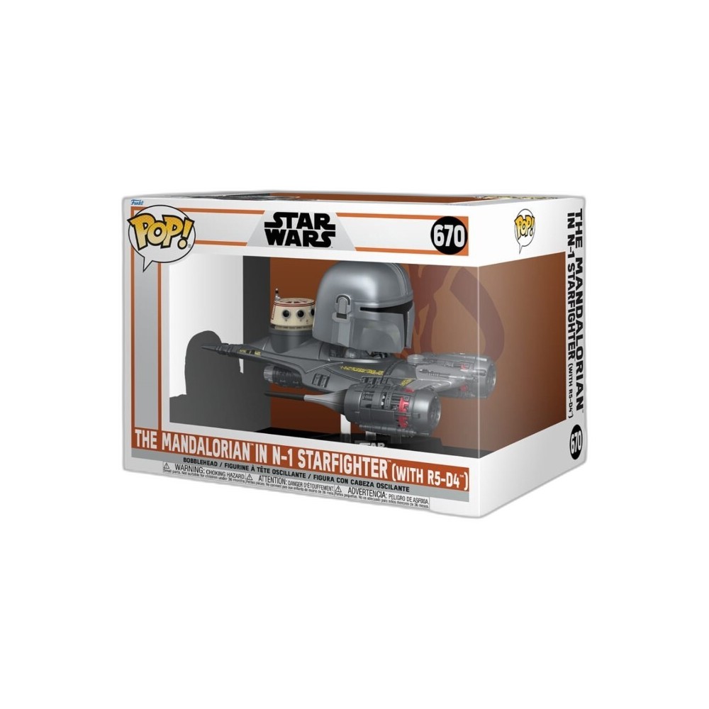 Figurine Mandalorian dans son Chasseur N1 Star Wars
