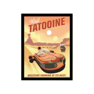 Poster encadré Star Wars Tatooine 30x40 cm
