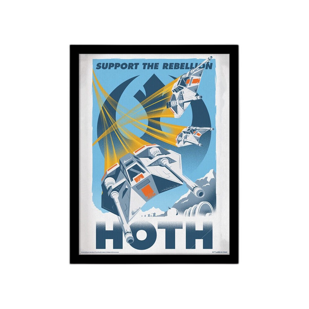 Poster encadré Star Wars Hoth 30x40 cm