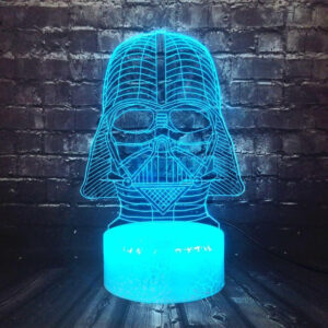 Lampe Star Wars Dark Vador base craquelée 7 couleurs