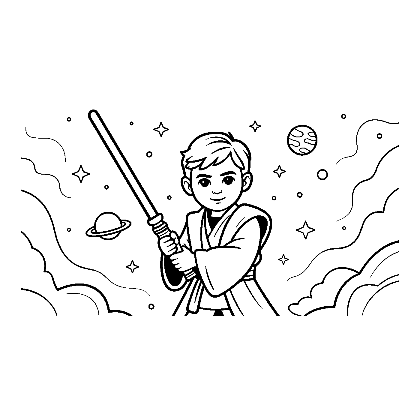 Coloriage Star Wars gratuit à imprimer - base spatiale à colorier Coloriage Star Wars gratuit à imprimer : base spatiale à colorier